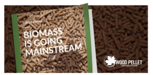 close up of front cover of report Biomass is Going Mainstream: Key Learnings for Canada